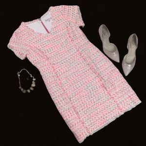 Nanette Lepore Neon Boucle Tweed Dress Size 10